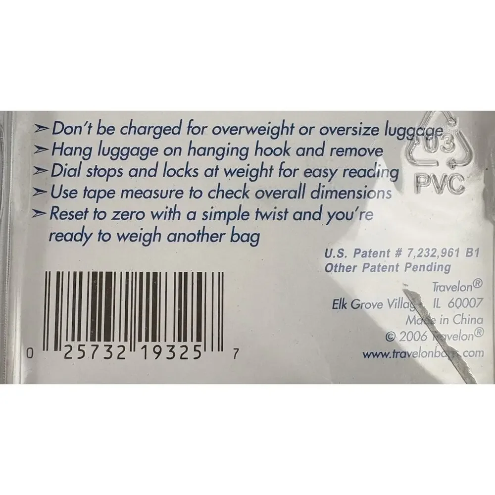 Travelon luggage Scale & Lock With Tape Measurer